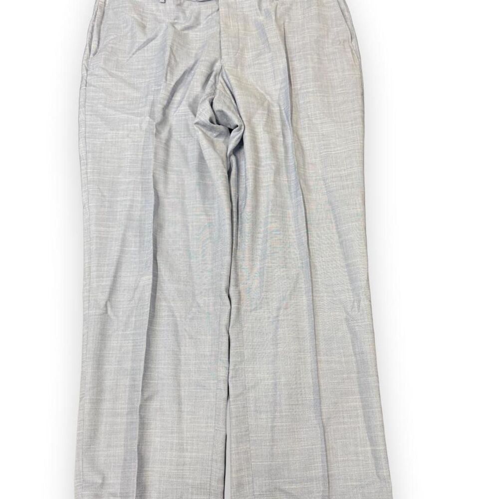 Men's Grey and Blue Trousers